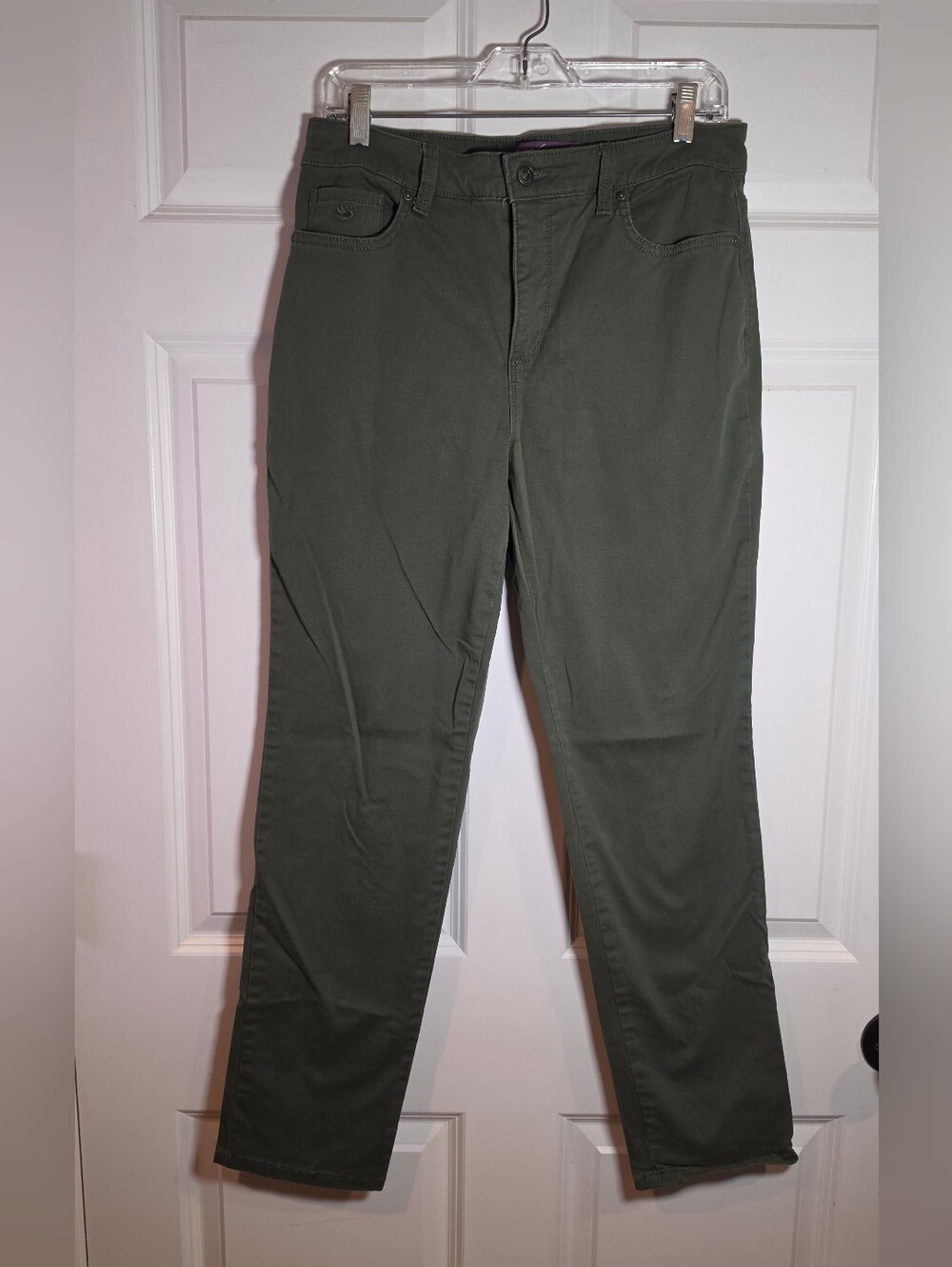 Gloria Vanderbilt Amanda 2.0 Slim Leg Green Womens Pants Size 8